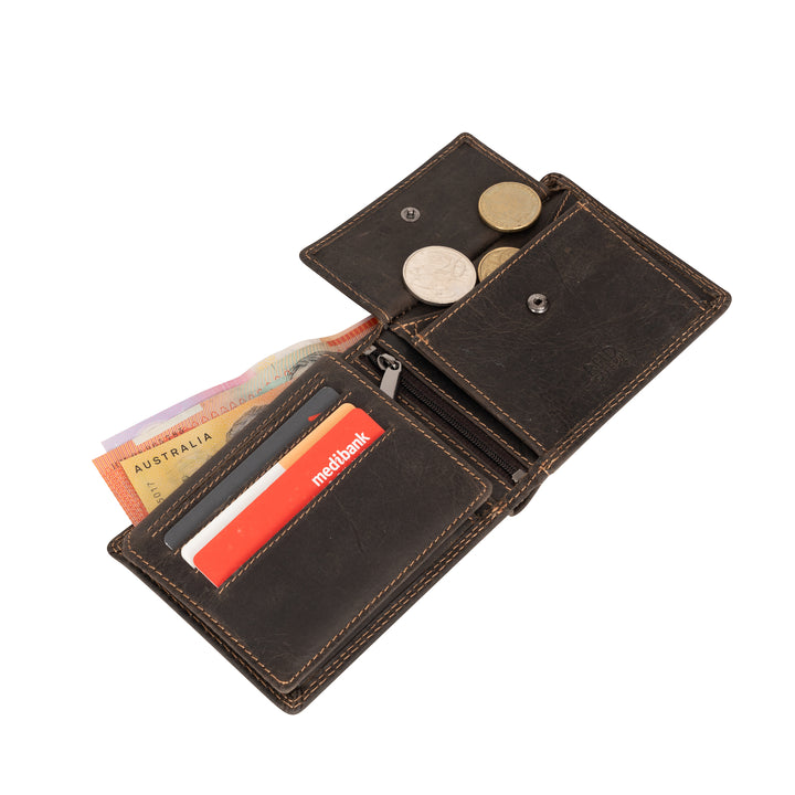 Leather Wallet Guelph - Brown - Greenwood Leather