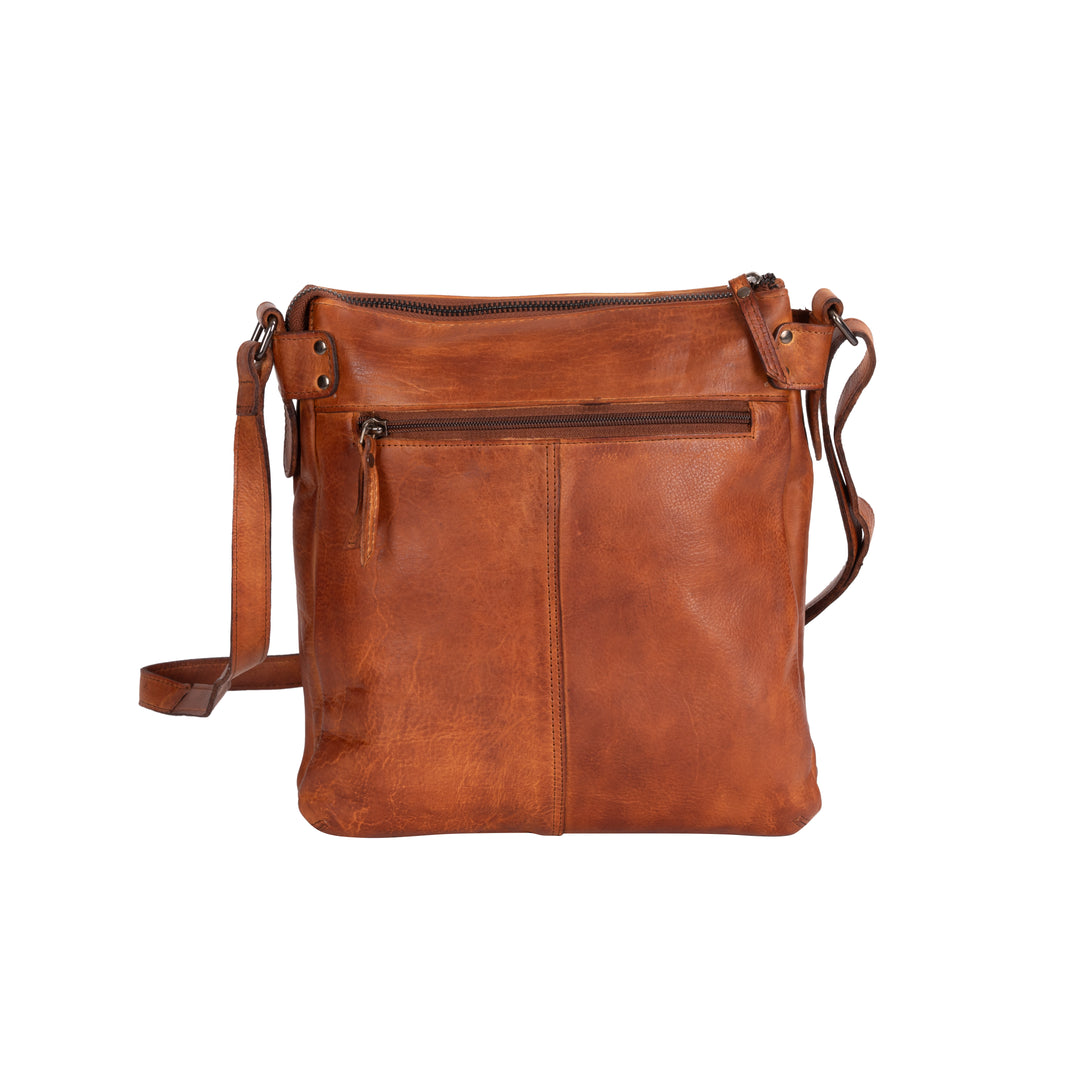 Leather Shoulder Bag Robbie - Cognac - Greenwood Leather