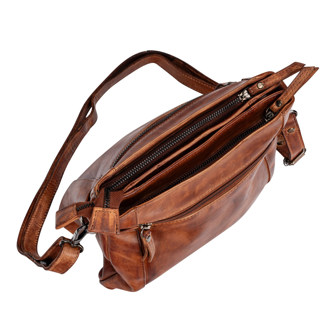 Leather Shoulder Bag 'Isalie' - Greenwood Leather