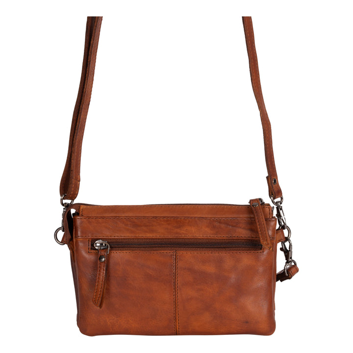 Greenwood Leather “Cherry” Woven Leather Phone Sling Bag & Clutch – Multi-Compartment Ladies Crossbody Travel Purse - Greenwood Leather