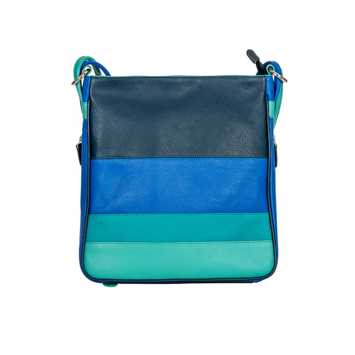 Leather Multicolor Backpack Mae Blue - Greenwood Leather