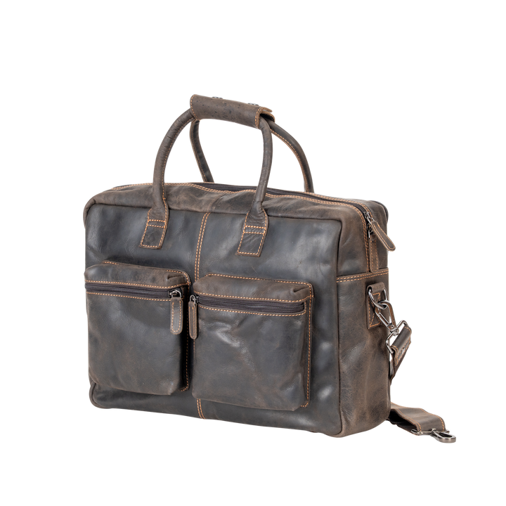 Brown Leather Laptop Bag – Peter Messenger Bag for Men, Fits 16" MacBook Pro - Greenwood Leather