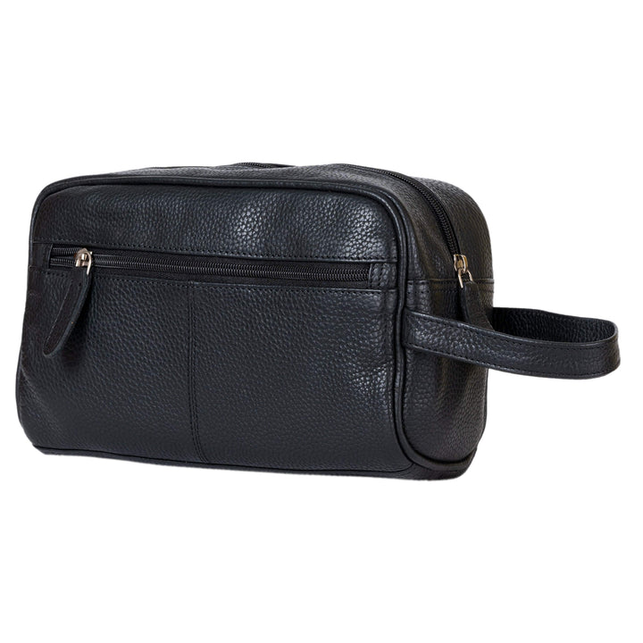 Leather Toiletry Bag  Banff - Black - Greenwood Leather