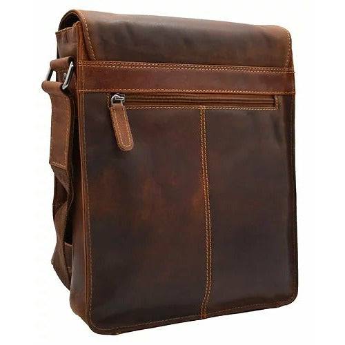 Leather Shoulder Bag Kingston - Genuine Full-Grain Leather Crossbody Shoulder Bag - Greenwood Leather