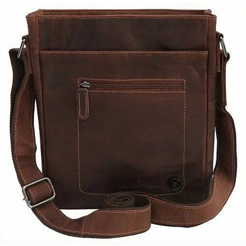 Leather Shoulder Bag Kingston - Genuine Full-Grain Leather Crossbody Shoulder Bag - Greenwood Leather