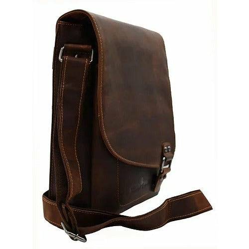 Leather Shoulder Bag Kingston - Genuine Full-Grain Leather Crossbody Shoulder Bag - Greenwood Leather