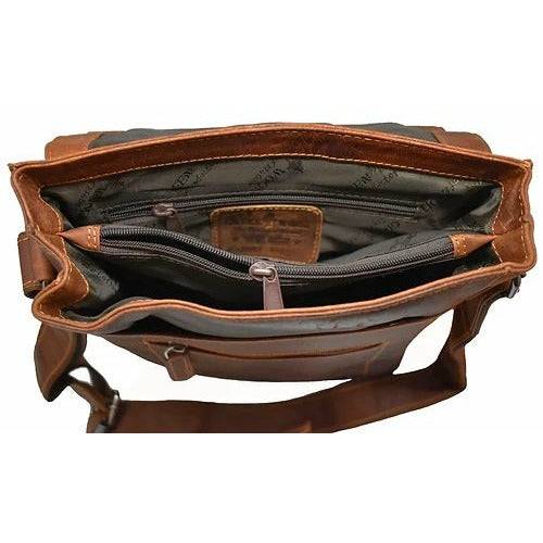 Leather Shoulder Bag Kingston - Genuine Full-Grain Leather Crossbody Shoulder Bag - Greenwood Leather