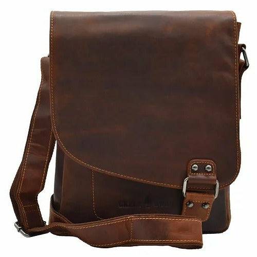 Leather Shoulder Bag Kingston - Genuine Full-Grain Leather Crossbody Shoulder Bag - Greenwood Leather