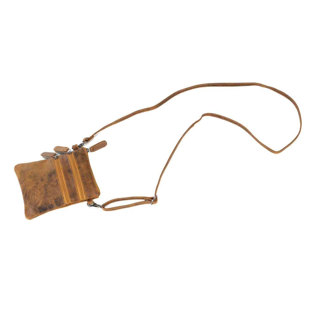 Leather Sling Bag Kempsey - Camel - Greenwood Leather