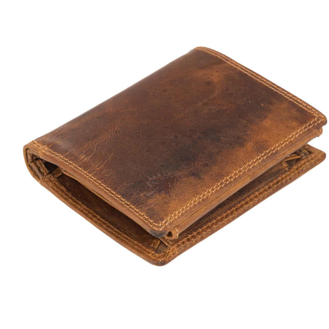 Men's Leather Wallet Tyler - Camel - Greenwood Leather