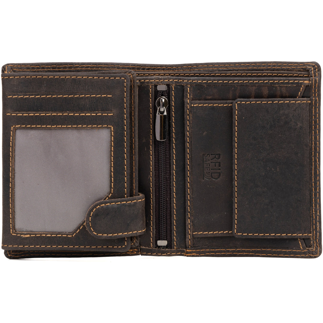 Men's Leather Wallet Tyler - Brown - Greenwood Leather