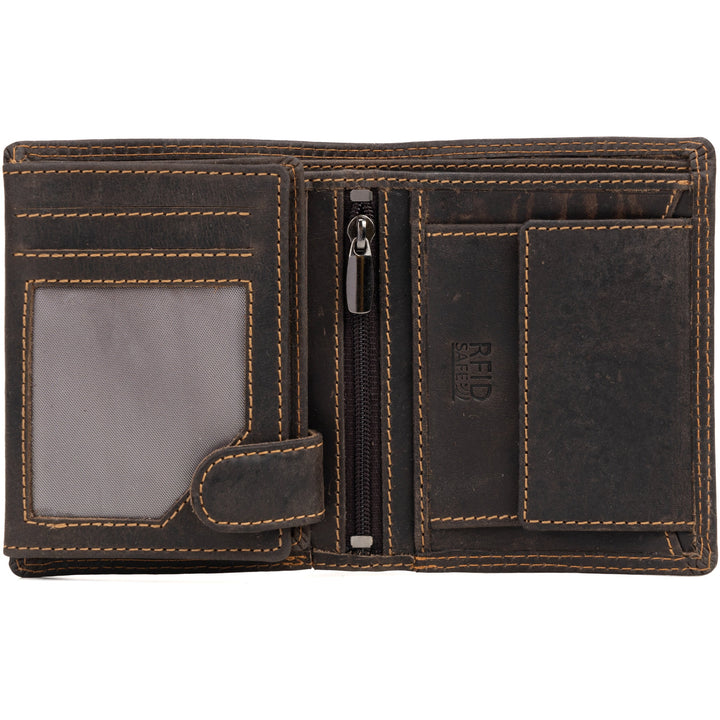 Men's Leather Wallet Tyler - Brown - Greenwood Leather