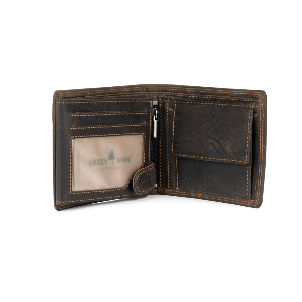 Leather Wallet George - Brown - Greenwood Leather