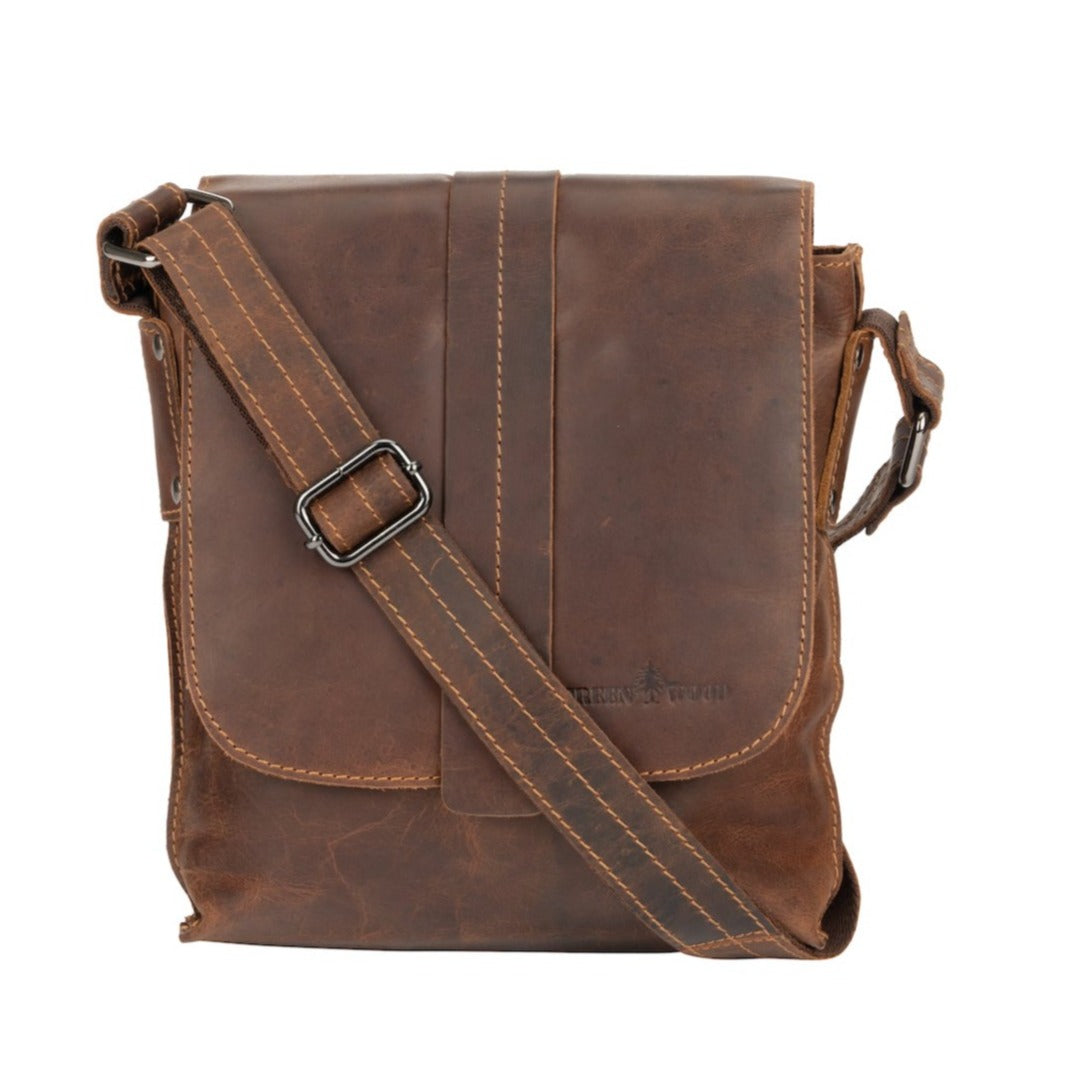 Mini Messenger Bag Henrik - Unisex - Sandal - Greenwood Leather