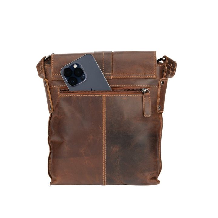 Mini Messenger Bag Henrik - Unisex - Sandal - Greenwood Leather