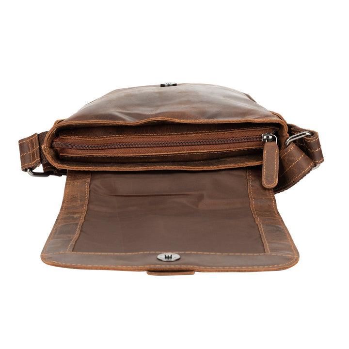 Mini Messenger Bag Henrik - Unisex - Sandal - Greenwood Leather