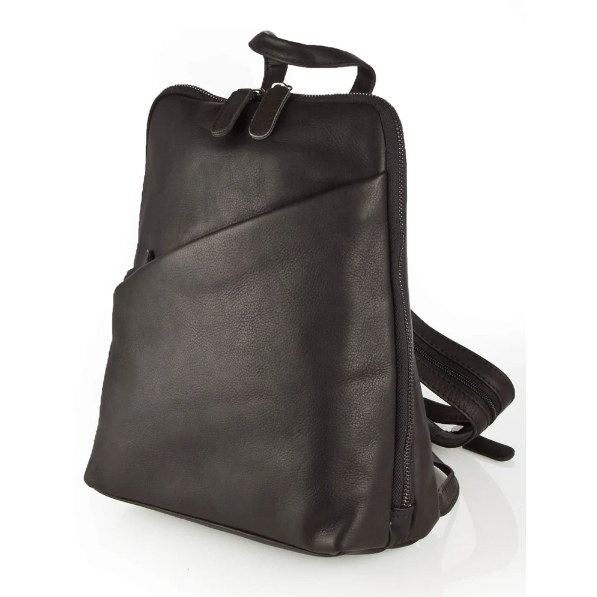 Leather Women's Backpack Claire - Black - Greenwood Leather