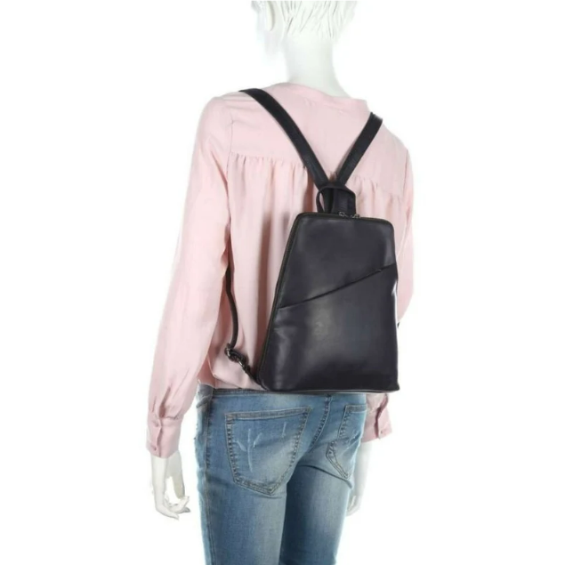 Leather Women's Backpack Claire - Black - Greenwood Leather