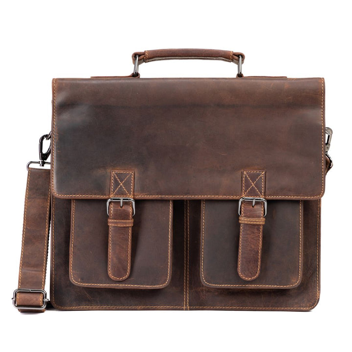 Laptop Bag/Briefcase Gerhard - Sandal - Greenwood Leather