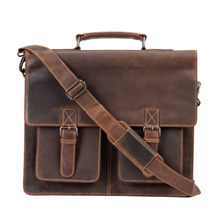 Laptop Bag/Briefcase Gerhard - Sandal - Greenwood Leather