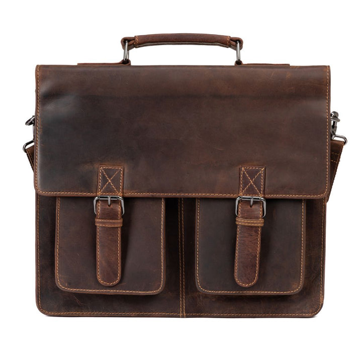 Laptop Bag/Briefcase Gerhard - Sandal - Greenwood Leather