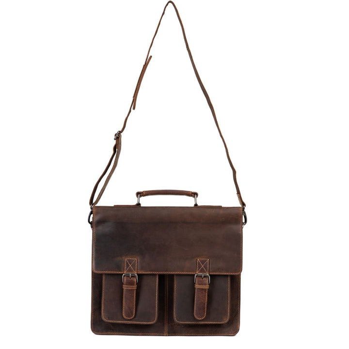 Laptop Bag/Briefcase Gerhard - Sandal - Greenwood Leather