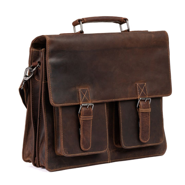 Laptop Bag/Briefcase Gerhard - Sandal - Greenwood Leather