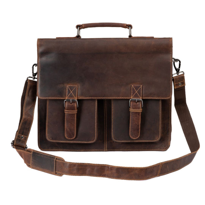 Laptop Bag/Briefcase Gerhard - Sandal - Greenwood Leather