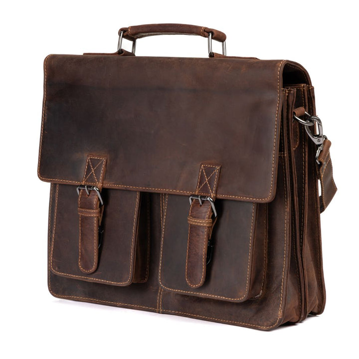 Laptop Bag/Briefcase Gerhard - Sandal - Greenwood Leather