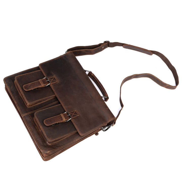 Laptop Bag/Briefcase Gerhard - Sandal - Greenwood Leather