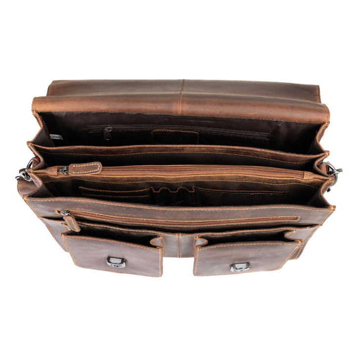 Laptop Bag/Briefcase Gerhard - Sandal - Greenwood Leather