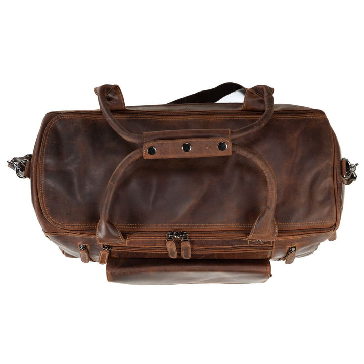 Leather Travel Bag Large Sandal Regina - Vintage Look - Greenwood Leather