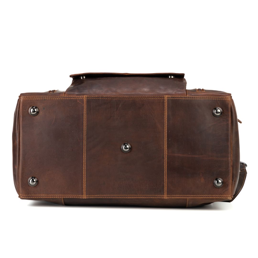 Leather Travel Bag Large Sandal Regina - Vintage Look - Greenwood Leather