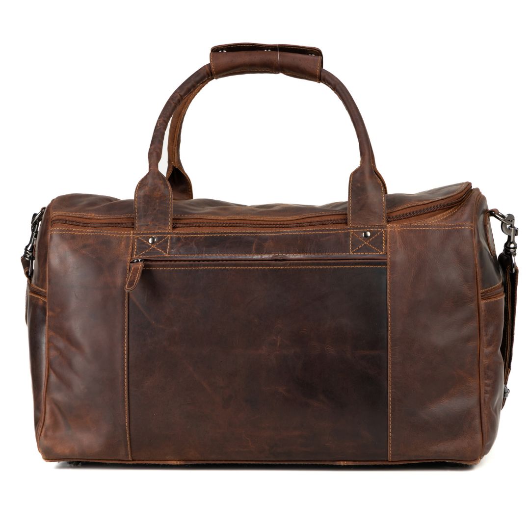 Leather Travel Bag Large Sandal Regina - Vintage Look - Greenwood Leather