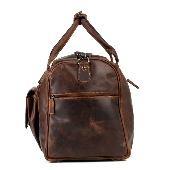 Leather Travel Bag Large Sandal Regina - Vintage Look - Greenwood Leather