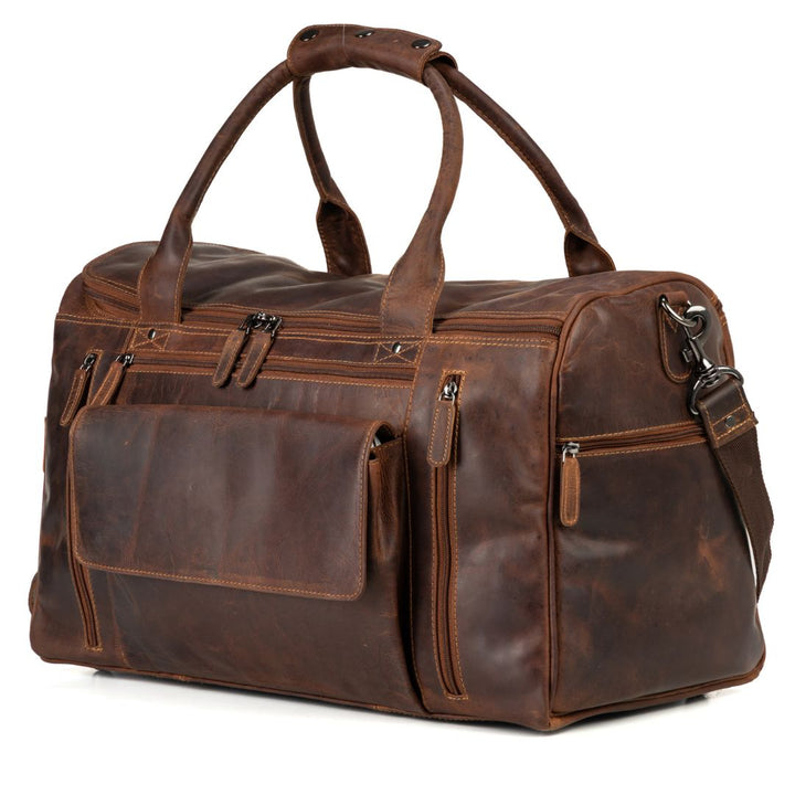 Leather Travel Bag Large Sandal Regina - Vintage Look - Greenwood Leather