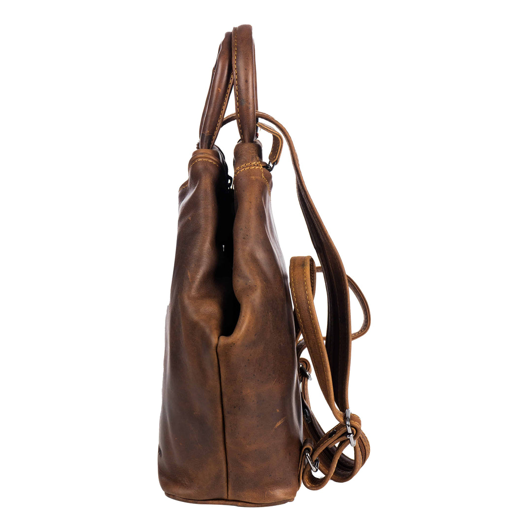 Leather Backpack, Leather Rucksack Bag Zoe - Sandal - Greenwood Leather