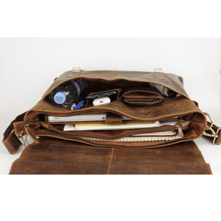 Leather Laptop Bag Portland - Sandal - Greenwood Leather