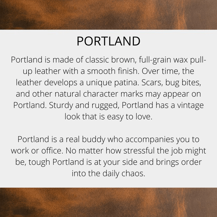 Leather Laptop Bag Portland - Sandal - Greenwood Leather