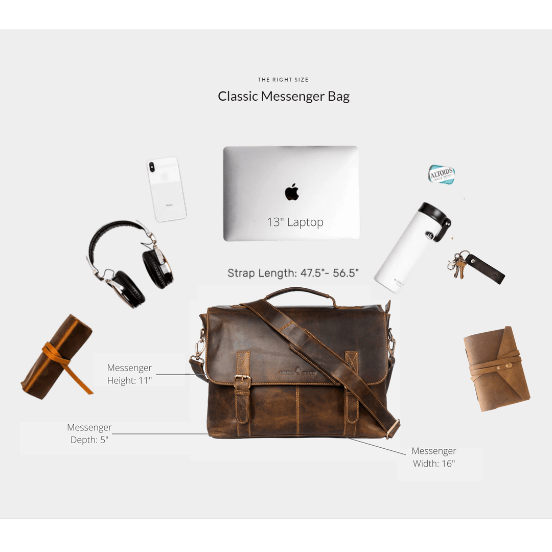Leather Laptop Bag Portland - Sandal - Greenwood Leather