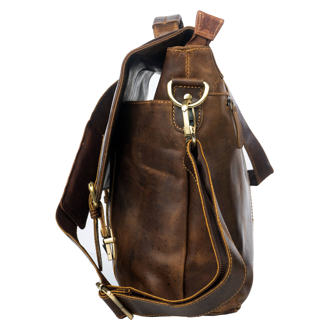 Leather Laptop Bag Portland - Sandal - Greenwood Leather