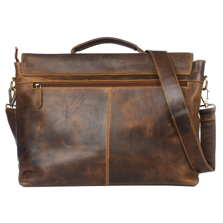 Leather Laptop Bag Portland - Sandal - Greenwood Leather