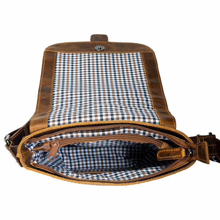 Mini Messenger Bag Henrik - Unisex - Sandal - Greenwood Leather