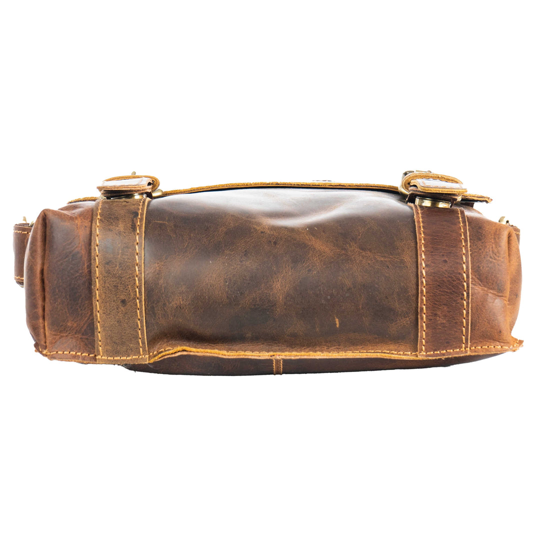 Leather Shoulder Bag Rowville - Sandal - Greenwood Leather