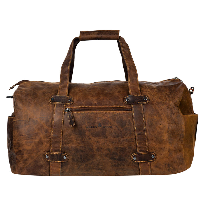 Weekender Bag Montreal – Classic Full-Grain Leather Travel Duffle - Sandal - Greenwood Leather