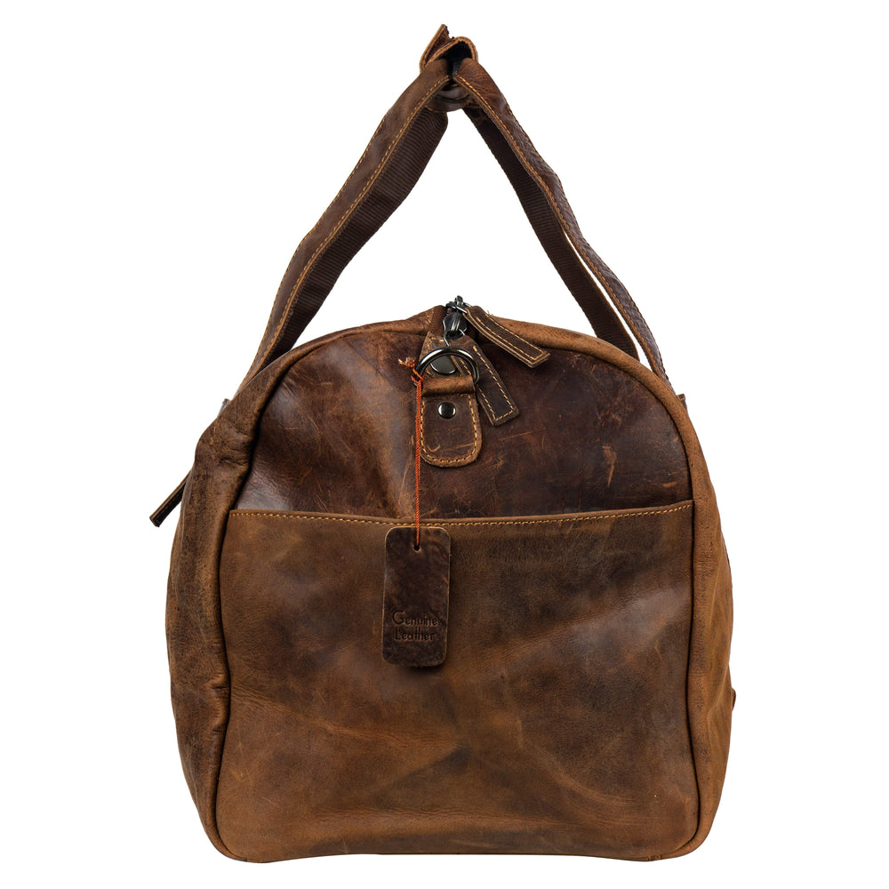 Weekender Bag Montreal – Classic Full-Grain Leather Travel Duffle - Sandal - Greenwood Leather