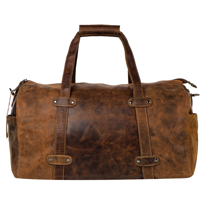 Weekender Bag Montreal – Classic Full-Grain Leather Travel Duffle - Sandal - Greenwood Leather