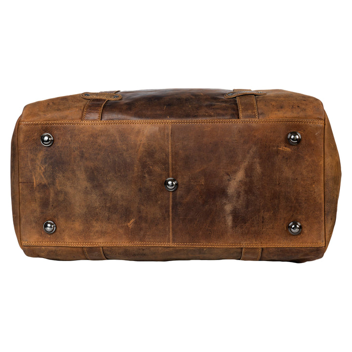 Weekender Bag Montreal – Classic Full-Grain Leather Travel Duffle - Sandal - Greenwood Leather